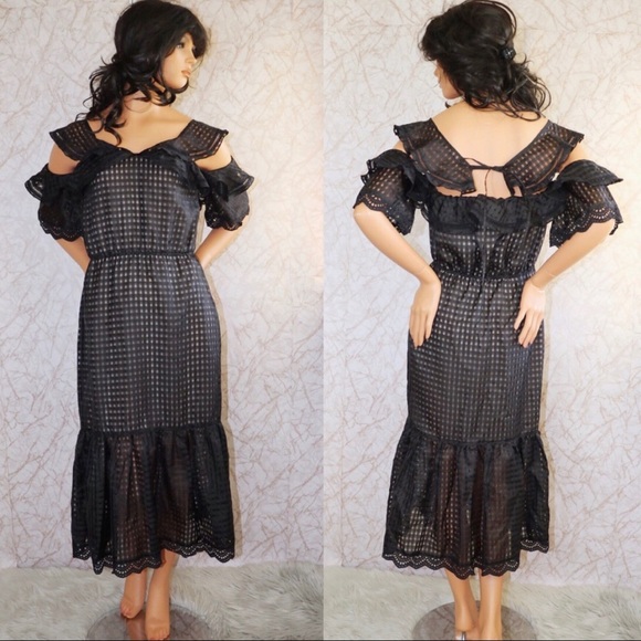 Marissa Webb Kendra Check Organza Midi Dress - Picture 5 of 8